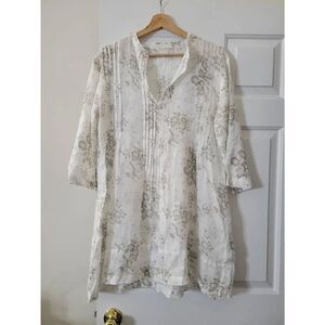 CP SHADES Linen Floral Print Tunic S